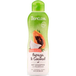 Tropiclean Luxury 2in1 Papaya & Coconut Pet Shampoo & Conditioner 592ml