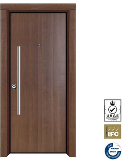 Θωρακισμένη πόρτα Laminate Καρυδιά