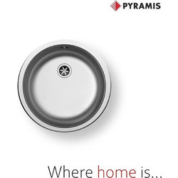 Pyramis CR Ένθετος Νεροχύτης Στρογγυλός Inox Σατινέ 45cm 100034001