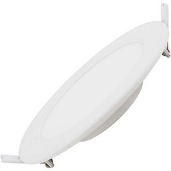 Χωνευτό Φωτιστικό Οροφής 123LED Downlight Στρογγυλό με Ενσωματωμένο LED 4000K 440lm 6W 115mm White