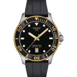 Tissot Seastar 1000 Ανδρικό Ρολόι με Μαύρο Καουτσούκ Λουράκι T120.410.27.051.00