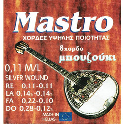 Mastro Wound Σετ 8 Χορδές Μπουζουκιού Silver Plated Copper 28"