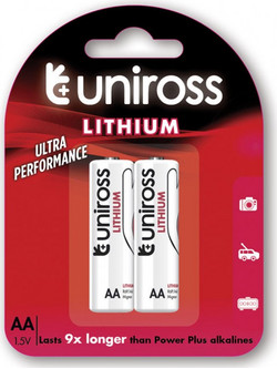 Uniross μπαταρία AA Λιθίου 1.5V