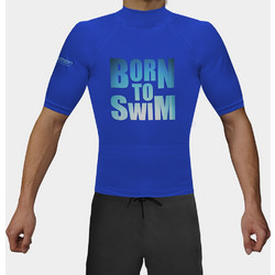 Athlon Κοντομάνικο Rash Guard - Born to swim Λευκό