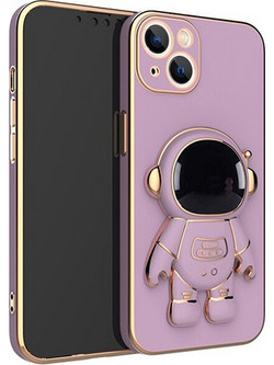 Θήκη Σιλικόνης TPU με Astronaut Kickstand iPhone 14 Pro Max - Purple