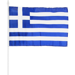Σημαία Ελληνική Πάνινη με Λαβή 32x45cm (λαβή=60cm) Homie 11632 - 12 ΤΕΜ 96-12