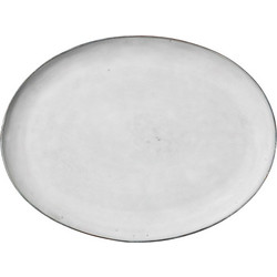 Κεραμική Πιατέλα Nordic Οβάλ Sand Υπόλευκη W26,5xL35,5xH3 cm Broste Copenhagen