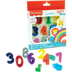 Fisher-Price Let's Draw Numbers Κηρομπογιές Σετ 10τμχ