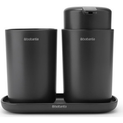 Brabantia 1003491 Σετ αξεσουάρ μπάνιου ReNew Dark Grey 3τμχ