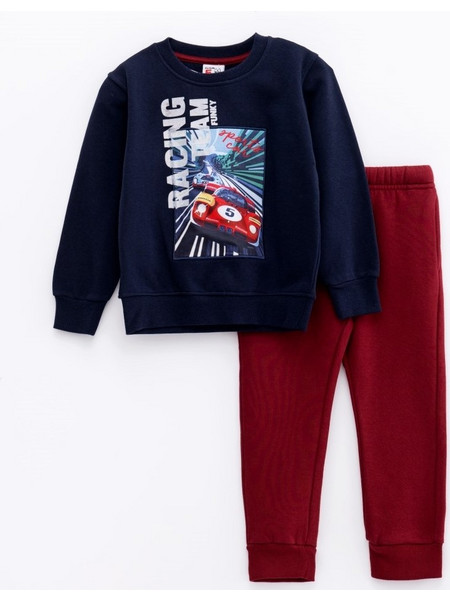 Funky Παιδικό Σετ Φόρμας Navy Μπλε Μπορντό 224-317110-2
