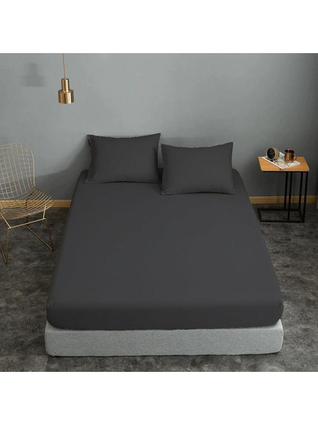 Komvos Σεντόνι Υπέρδιπλο με Λάστιχο 170x200+22 Anthraces