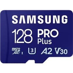 Samsung Pro Plus microSDXC 128GB Class 10 U3 V30 UHS-I A2