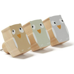 Kids Concept Σετ 3 Κρεμάστρες Τοίχου Κουκουβάγια Edvin