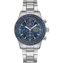 Hamilton Khaki Aviation Ανδρικό Ρολόι Χρονογράφος Αυτόματο με Ασημί Μεταλλικό Μπρασελέ H76746140