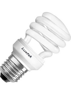 LED Lamp Bulb Spiral E27 23W Warm White 2700K 1600LM Luxtek Λάμπα Οικονομίας