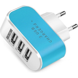 ΑΝΤΑΠΤΟΡΑΣ ΦΟΡΤΙΣΤΗ 3 ΘΕΣΕΩΝ USB ΜΠΛΕ GloboStar ΥΥ-5