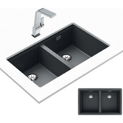 Teka Radea R10 2B 750 M-TG Υποκαθήμενος Νεροχύτης Γρανίτη Dark Grey 75x45.6cm