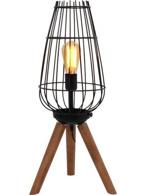 Fylliana 328382 Πορτατίφ Ε27 Μαύρο Καφέ Π30xΥ65cm