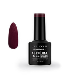 Elixir Semigel 866 Metalic Oxblood Ημιμόνιμο Βερνίκι Νυχιών 8ml