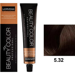 Lorvenn Beauty Color 5.32 Μαρόν Μόνιμη Βαφή Μαλλιών 70ml