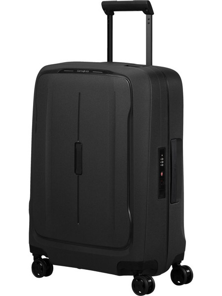 Samsonite Essens 146909-1374 Βαλίτσα Καμπίνας 55x40x20cm με 4 Ρόδες Μαύρη