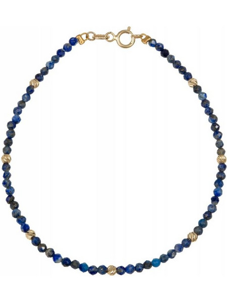 Χρυσό γυναικείο βραχιόλι Κ14 Lapis Lazuli 045981 045981 Χρυσός 14 Καράτια