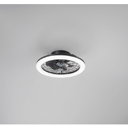 Intec Etesia Ανεμιστήρας Οροφής 49cm 30W με Φως Μαύρος