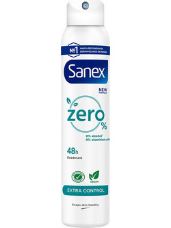 Sanex Zero% Extra-Control Αποσμητικό Spray 48h Χωρίς Αλουμίνιο 200ml