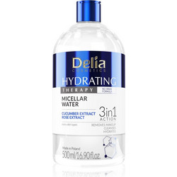Delia Cosmetics Hydrating Therapy 3In1 Micellar Water Ντεμακιγιάζ 500ml