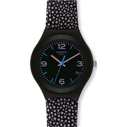 Swatch Purple Drops Γυναικείο Ρολόι με Μωβ Δερμάτινο Λουράκι YGB4002