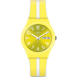 Swatch Lemoncello Γυναικείο Ρολόι με Κίτρινο Καουτσούκ Λουράκι GJ702