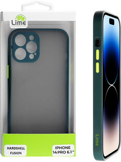 Lime Successories Lime Θηκη Iphone 14 Pro 6.1'' Hardshell Fusion Full Camera Protection Green With Yellow KEYS