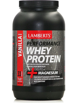 Lamberts Performance Whey +Magnesium Vanilla Πρωτεΐνη Ορού Γάλακτος Γράμμωσης 1kg