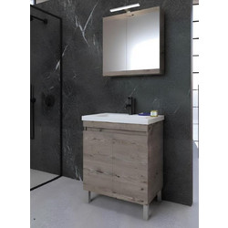 One Project Public 55 MDF - Πάγκος με Νιπτήρα & Καθρέπτη