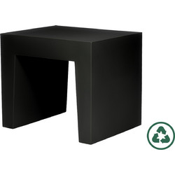 Fatboy Concrete Recycled Σκαμπώ/Βοηθητικό Τραπέζι Πολυπροπυλενίου 40x50x43 I Black