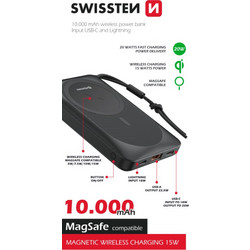 SWISSTEN POWER BANK (συμβατό με MagSafe) 10000 mAh