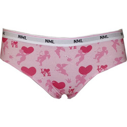 NAMALDI 2424-04 Γυναικείο Σλιπ Hipster Βαλεντίνος Hearts Love Ροζ