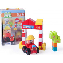 Τουβλάκια 22τμχ Miniland Super Blocks Fire Station