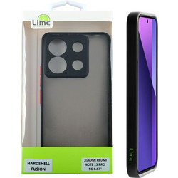 Lime Successories Lime Θηκη Xiaomi Redmi Note 13 Pro 5G 6.67'' Hardshell Fusion Full Camera Protection Black With Red KEYS