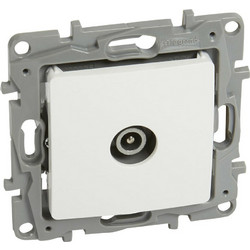 LEGRAND πρίζα κεραίας 764555, αρσενική, 10dB, λευκή