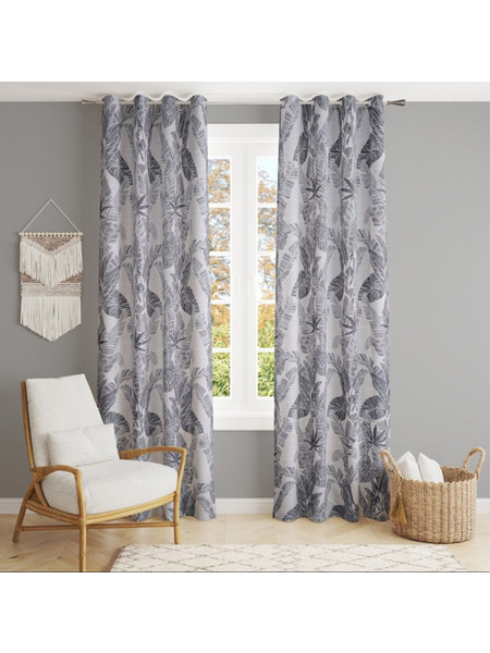 Kipper Κουρτίνα με Τρουκς 140x260 Cocoon Grey