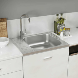 vidaXL 147230 Ένθετος Νεροχύτης Inox 50x60cm