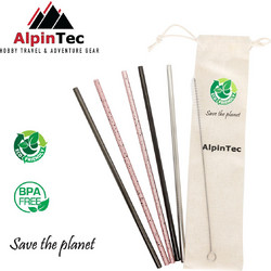 AlpinTec Οικολογικά Καλαμάκια Ίσια 6mm