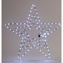 Χριστουγεννιάτικο Αστέρι Φωτοσωλήνας Με 120 Led Φωτάκια & Προγράμματα (60x60) Eurolamp 600-20220 60x60