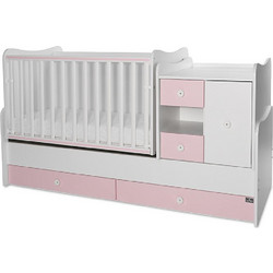 Lorelli MiniMax Πολυμορφική Κούνια για Στρώμα 60x120cm White Orchid Pink 10150500038A