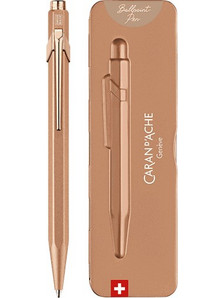 Caran d'Ache 849.997 Μεταλλικό Brut Rose Στυλό Διαρκείας 1mm Μπλε