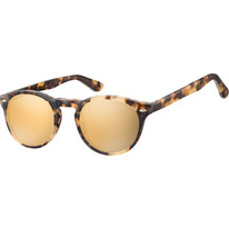 Sunoptic SRG-CP148B Ανδρικά Γυαλιά Ηλίου Στρογγυλά Κοκάλινα Ταρταρούγα με Κίτρινο Φακό