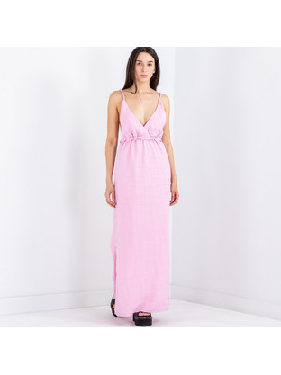 Scotch & Soda Maxi Καλοκαιρινό Φόρεμα για Γάμο / Βάπτιση Κρουαζέ Ροζ 164767-SC4603