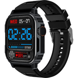 smartwatch TW11 - Μαύρη κάσα / Μαύρο λουρί σιλικόνης