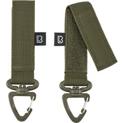 Belt And Molle Loop Carabiner Brandit 2τμχ Χακί